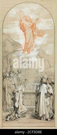 Delaunay Jules Elie - esquisse pour l'Assomption - Français École - 19e siècle Banque D'Images