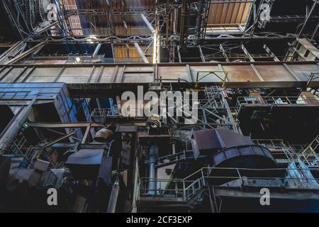 Urbex, ancienne aciérie abandonnée, Belgique Banque D'Images