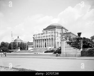 Low Library, Columbia University, New York City, New York, États-Unis, Detroit Publishing Company, 1903 Banque D'Images