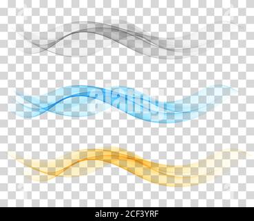 Ensemble de mélange vague abstraite vague vague résumé Illustration de Vecteur