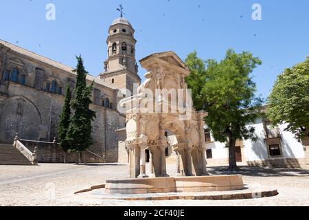 Cathédrale de Baeza à Jaen, Espagne, de la Plaza de Santa Maria (place Saint Mary) Banque D'Images