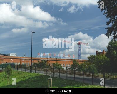 The Horlicks Factory vu de Salt Hill Park, Slough, Berkshire, Royaume-Uni Banque D'Images