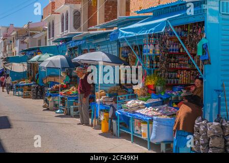 Marché agricole du Mercado Campesinoso, sucre, capitale constitutionnelle de la Bolivie, capitale du département de Chuquisaca, Bolivie, Amérique latine Banque D'Images