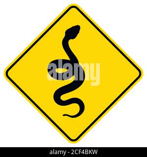 Signe silhouette serpent. Symbole isolé ou serpent d'icône. Illustration de Vecteur