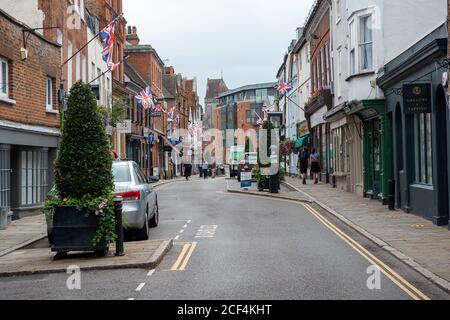 Eton, Windsor, Berkshire, Royaume-Uni. 3 septembre 2020. Eton High Street était très calme aujourd'hui à la suite du week-end très animé des vacances du mois d'août. Crédit : Maureen McLean/Alay Banque D'Images