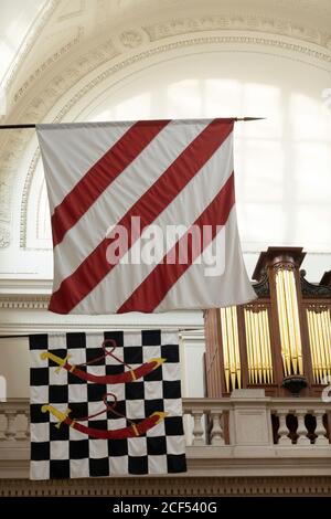 L'exposition Metropolitan Museum of Art Arms and Armor est une attraction touristique populaire sur Museum Mile, New York City, États-Unis. Banque D'Images