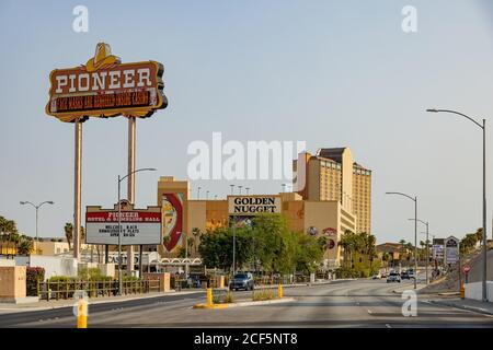 Laughlin, 22 AOÛT 2020 - vue extérieure du Golden Nugget Laughlin Hotel & Casino Banque D'Images