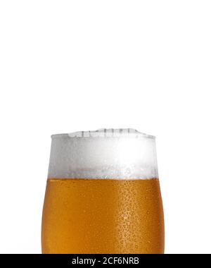 Verre de bière légère savoureuse Banque D'Images