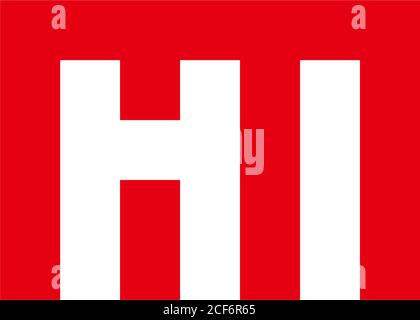 lettre symbole hi géométrique carré mouvement logo vecteur Illustration de Vecteur