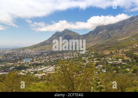 Vue sur le Cap depuis signal Hill, Western Cape, Afrique du Sud Banque D'Images