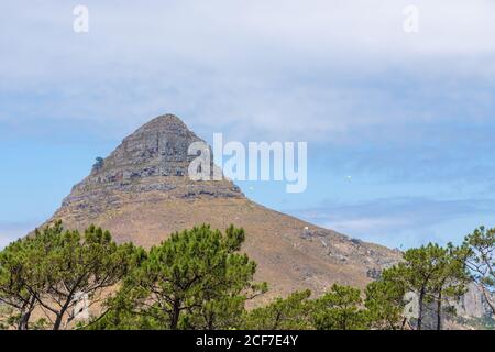 Vue sur Lion's Head depuis signal Hill, Cape Town, Western Cape, Afrique du Sud Banque D'Images