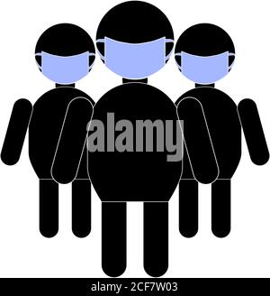 Masque médical de protection contre le virus Wuhan Covid-19 Illustration de Vecteur