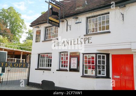 Le pub Antilope à Church Square, High Wycombe, Buckinghamshire, Royaume-Uni Banque D'Images