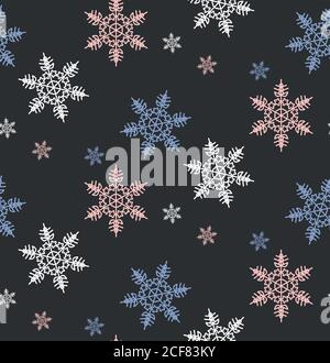 motif flocons de neige sans coutures pour un arrière-plan Illustration de Vecteur