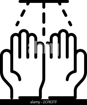 Icône de sèche-mains, style de contour Illustration de Vecteur