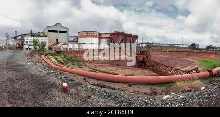 Paysage des anciennes structures minières à Riotinto Huelva Espagne Banque D'Images