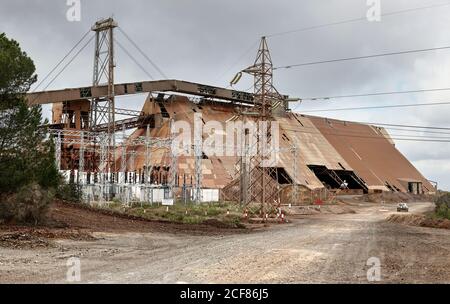 Paysage des anciennes structures minières à Riotinto Huelva Espagne Banque D'Images