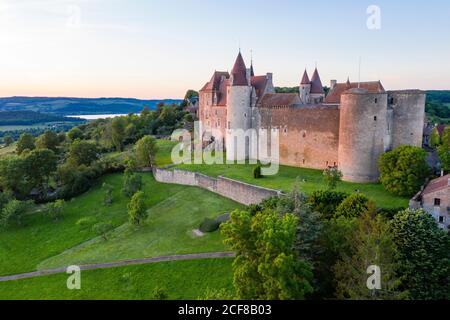 France, Côte d'Or, Châteauneuf, les plus Beaux villages de France (les plus beaux villages de France), Château de Châteauneuf, médiéval f Banque D'Images