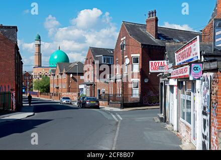 Mosquée Makkah Masjid, Brudenell Road, Hyde Park, Leeds, West Yorkshire, Angleterre Banque D'Images