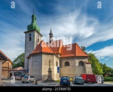 Église Saint-Martin, XVIIe siècle, à Frenštát pod Radhoštěm, région morave-Silésie, Moravie, République tchèque Banque D'Images