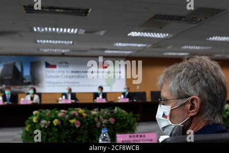 Taipei, Taïwan. 04e septembre 2020. Le président du Sénat tchèque, Milos Vystrcil, a visité la Banque coopérative de Taïwan (TCB) à Taipei (Taïwan) le 4 septembre 2020. Crédit : Michal Krumphanzl/CTK photo/Alay Live News Banque D'Images