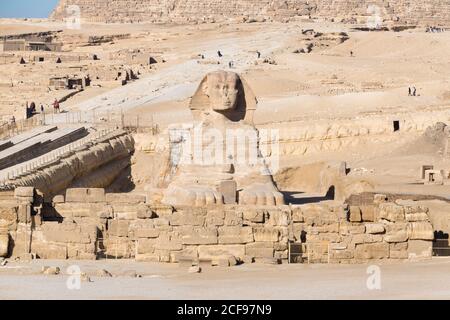 Sphinx, Giza, Le Caire, Egypte Banque D'Images