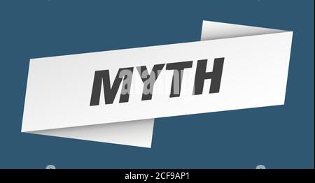 modèle de bannière de mythe. autocollant d'étiquette de ruban. affiche Illustration de Vecteur