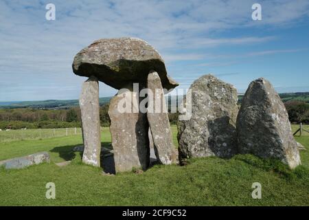 Chambre Burial Pentre Ifan, Pembrokeshire, 3500BC Banque D'Images