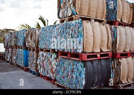 Usine de recyclage en Guadeloupe Banque D'Images