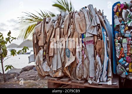 Usine de recyclage en Guadeloupe Banque D'Images