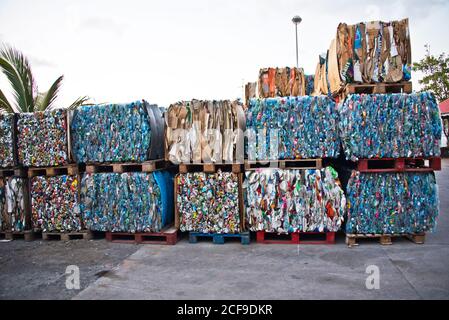 Usine de recyclage en Guadeloupe Banque D'Images