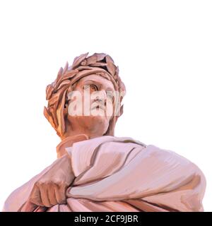 Portrait du poète Dante Alighieri Banque D'Images