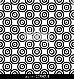 Arrière-plan abstrait mosaïque sans couture de cercles concentriques en diagonale. Fond d'écran vectoriel de style rétro. Illustration de Vecteur