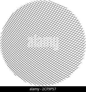 Cercle de fines lignes noires. Élément à rayures. Motif abstrait vectoriel Illustration de Vecteur