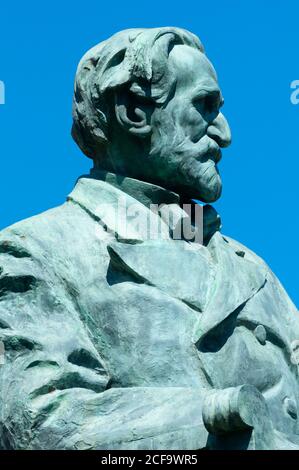 Italie, Lombardie, Busseto, Giuseppe Verdi Monument par Luigi Secchi date 1913 Banque D'Images