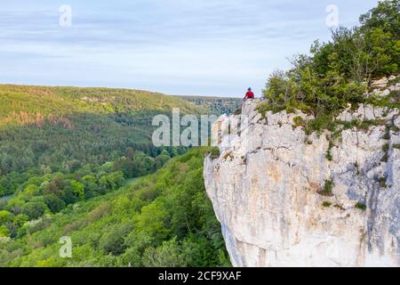 France, Côte d’Or, Réserve naturelle régionale de Val Suzon, Messigny et Vantoux, Foret Domaniale de Val Suzon (vue aérienne) // France, Côte d’Or (21), rés Banque D'Images