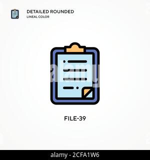 Icône de vecteur fichier-39. Concepts modernes d'illustration vectorielle. Facile à modifier et à personnaliser. Illustration de Vecteur