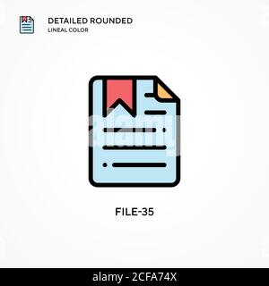 Icône de vecteur fichier-35. Concepts modernes d'illustration vectorielle. Facile à modifier et à personnaliser. Illustration de Vecteur