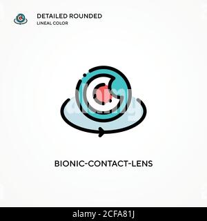 Icône de vecteur Bionic-contact-Lens. Concepts modernes d'illustration vectorielle. Facile à modifier et à personnaliser. Illustration de Vecteur