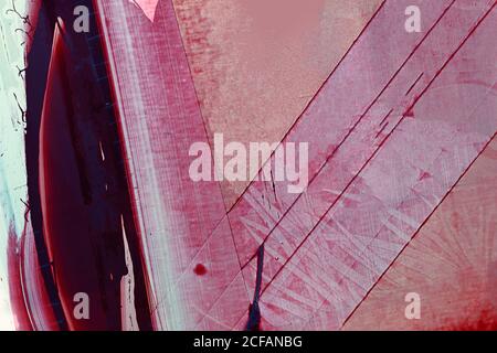arrière-plan abstrait dans les tons de scarlet et de rose, sur un cadre pour l'impression sur des textiles Banque D'Images