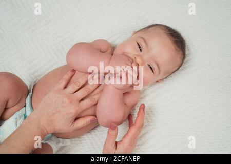 Portrait of cute baby boy avec le syndrome de Banque D'Images