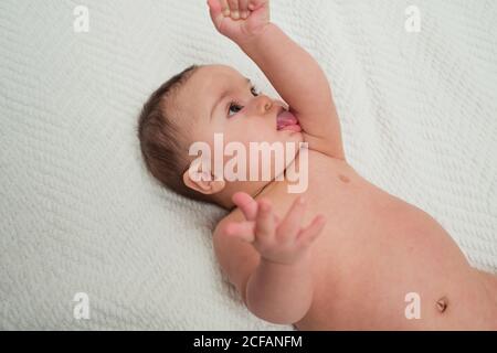 Portrait of cute baby boy avec le syndrome de Banque D'Images