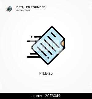 Icône de vecteur fichier-25. Concepts modernes d'illustration vectorielle. Facile à modifier et à personnaliser. Illustration de Vecteur
