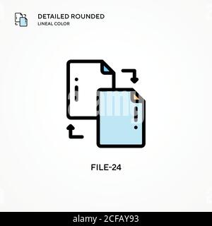 Icône de vecteur fichier-24. Concepts modernes d'illustration vectorielle. Facile à modifier et à personnaliser. Illustration de Vecteur