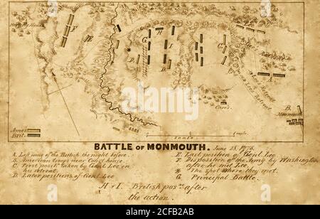 Bataille de Monmouth, New Jersey - 1778 Banque D'Images