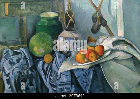 STILL Life with Ginger jar & Egg plants Banque D'Images