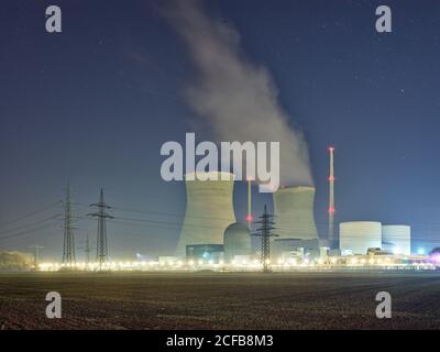 Centrale nucléaire de Gundremmingen, Gundremmingen, Offingen, Günzburg, Swabia (Bavière), Free State of Bavaria, Allemagne Banque D'Images