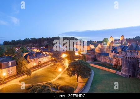 Château de Fougères, Bretagne, France Banque D'Images