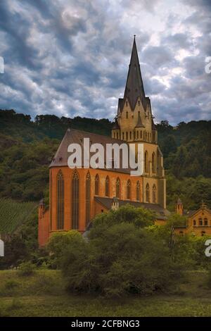 Liebfrauenkirche (église notre-Dame) à Oberwesel, Allemagne Banque D'Images