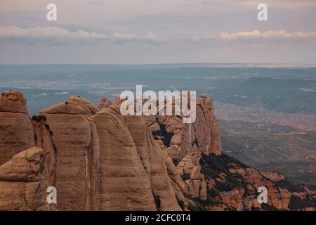 Paysage des montagnes de Montserrat, Catalogne, Espagne Banque D'Images